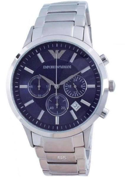 Emporio Armani Renato Classic Chronograph Blue Dial Quartz AR2448 Men's Watch