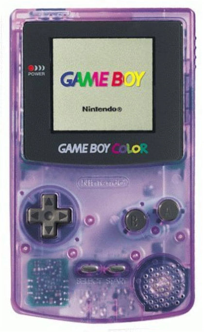 Nintendo Game Boy Color Handheld Clear Dark Purple unboxed.