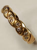 9ct Gold Moissanite Ring Band Size J