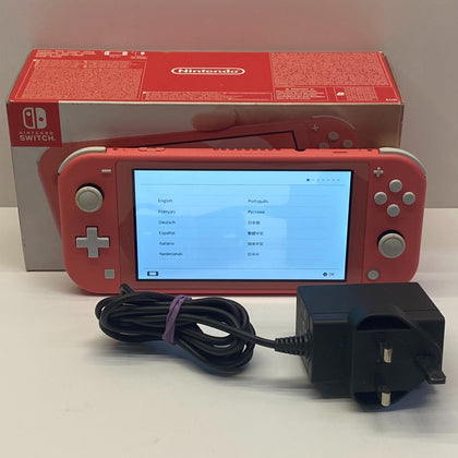 Nintendo Switch Lite Handheld Console in Coral Boxed