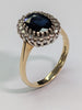18ct Gold Diamond Ring With Black Stone