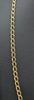 9CT Hallmarked 375, Yellow Gold, Thin Curbed Chain W/ Lobster Lock, 21", 12.41g