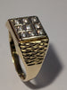 9ct Gold Square Top Ring