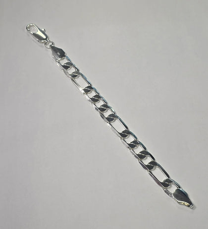 925 silver figaro Style Bracelet