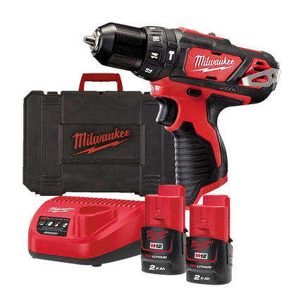 Milwaukee M12 BPD-202C Cordless Percussion Drill 12V 2 x 2.0Ah Li-Ion