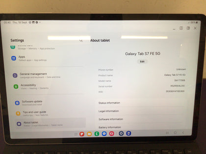 Samsung Galaxy Tab S7 FE & Keyboard