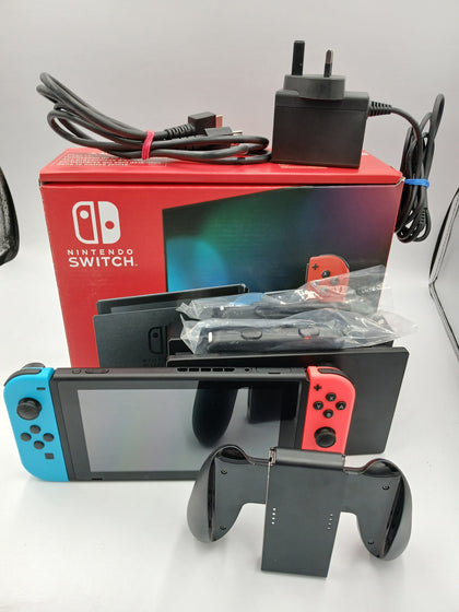 Nintendo Switch Console, HAC-001 32GB + Neon Red/Blue Joy-Con, Boxed