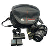Nikon D3100 SLR Camera with 18-55mm lens, 2 replacement batteries, charger and carry case ,unboxed
