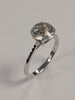 9ct White Gold Large Stone Ring Size N