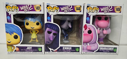 *Collection Only* Funko Pop Inside Out 2 - 3 Pack - Joy #1451 Ennui #1448 Embarrassment #1450