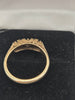 Hallmarked 9k Gold Womens Ring with blue stones , size M -3.1 grams