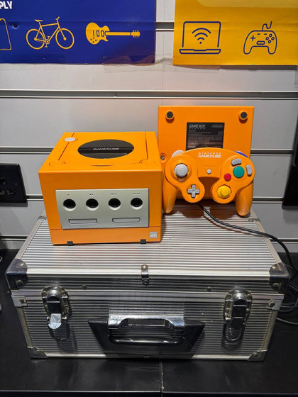 Nintendo Game Cube Spice Orange, Game Boy Player, GameCube Memory Card 59 & Travel Case