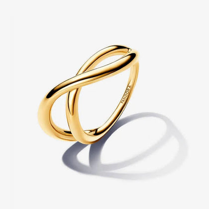 Pandora Rings 14k Gold-plated Ring  Size 60 *Collection Only*
