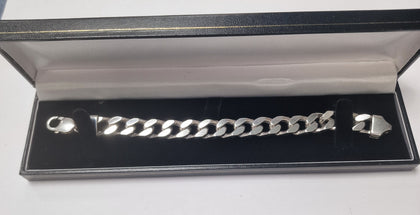 Silver Bracelet 925 52.3G 8''in Length item has been cleaned and polished to a high standard