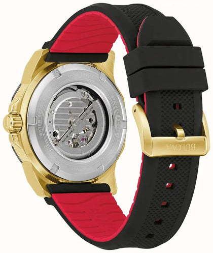 Bulova Bulova Men's Marine Star Automatic Black Dial / Black Silicone Strap RRP £399.99