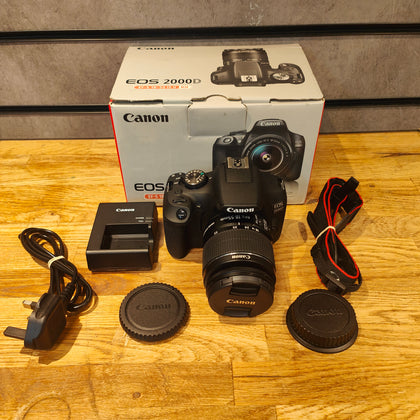 Canon EOS 2000D 24.1MP Digital SLR Camera - Black (Kit with 18-55 f/3.5-5.6...