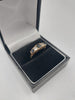 9K Gold (375) Ring, w/ Black & White Stones, Hallmarked, 2.7Grams,, Size: M - Box Included