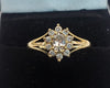 9ct Beautiful Yellow gold Ring With CZ Stones - 1.76G - Size Q - Hallmarked