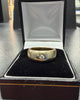 9ct Gold Wedding Band Ring, CZ Stone  (Size Q) 9.4g - Hallmarked