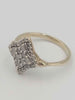 (9k Hallmarked&Tested), Gold Ring With Clear Stones, 2.4g, Size L