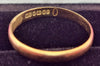18CT - Yellow Gold Band Ring - 1.86g - Size O