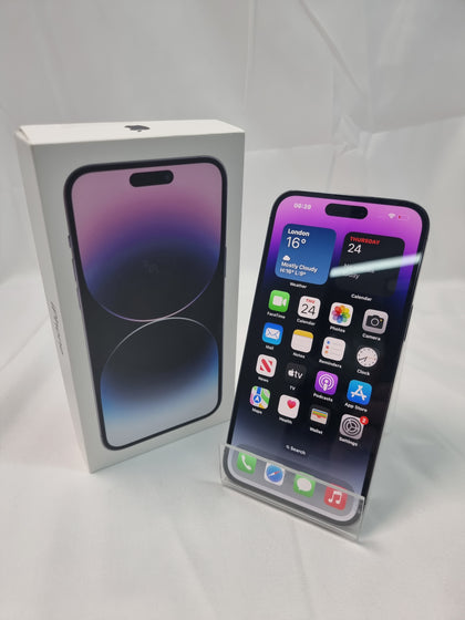DX Apple iPhone 14 Pro Max 256GB Deep Purple smartphone Unlocked boxed 85% Batt health