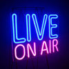 Looklight Live On Air Neon Sign Blue Pink Letters LED Neon Light On Air Sign