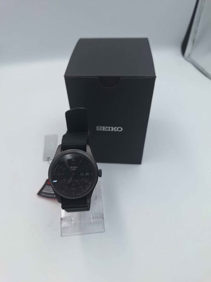 Seiko 5 4R36-10A0 Mens Miltary Automatic Watch- Black Dial - With NATO Strap - Boxed **BRAND NEW**