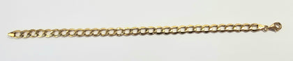 9ct Yellow Gold Curb Chain Bracelet 8