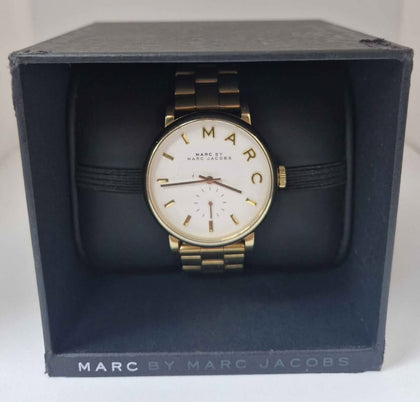 MARC JACOBS GOLD QUARTZ LADIES WATCH *BOXED**EXTRA LINKS*