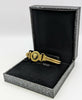 750 HALLMARKED 18CT, YELLOW GOLD VERSACE BANGLE, 6", 21.6G, BOXED
