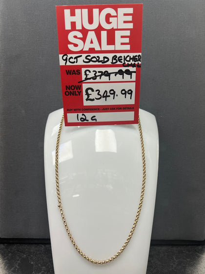 9ct Solid Belcher Chain 12g 24