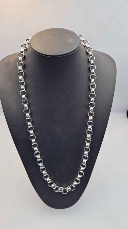 **BRAND NEW** 925 Sterling Silver Belcher Chain Necklace - 94.98 Grams - 28