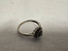 9ct White Gold Diamond Cluster Ring - Size L