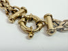 9ct gold double link curb bracelet 8"