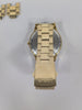 Lorus Mens Solar Gold Tone Black Dial Watch