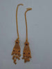 Pair Of Traditional 22ct Yellow Gold Kanchain Jhumka Dangle Earrings With Red Stones - 28.12 Grams