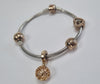 PANDORA BRACELET 18CM WITH 4 CHARMS LEYLAND