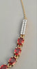 18ct Gold Diamond/Fire Opal Tennis Bracelet