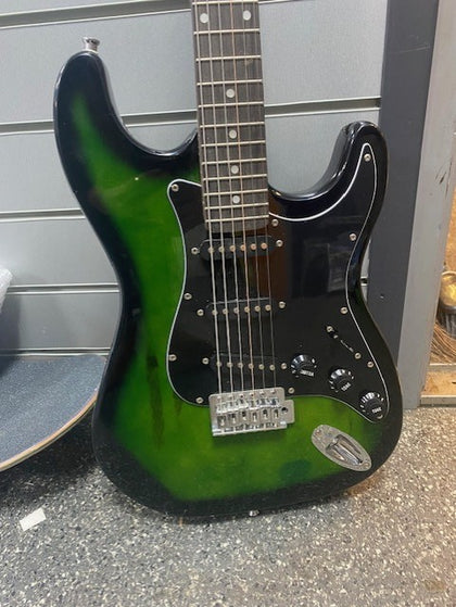 DISPLAY 4 TOP GREEN AND BLACK ELECTRIC GUITAR (NOT BOXED)