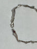 9ct White Gold Bracelet with stones 7.5"