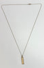 9ct yellow gold ingot pendant and chain 23"
