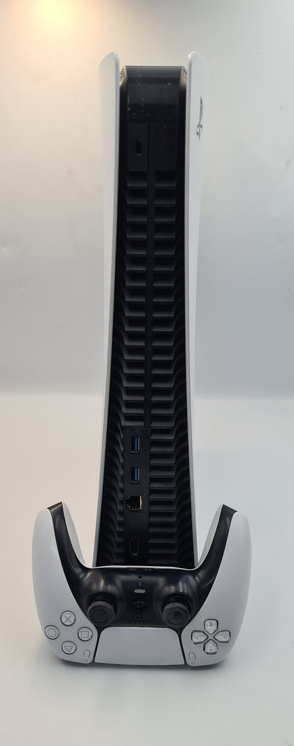 Sony PlayStation 5 Digital Edition 1TB white console with 1 x dualsense controller and all leads UNBOXED