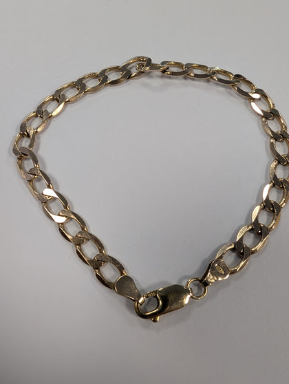 9CT GOLD CURB BRACELET