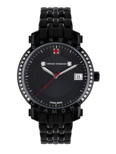 Chrono Diamond 10610 Nesta Schwarz Black IP Red Stone **SALE**