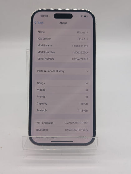 Apple iPhone 14 Pro - 128 GB - Silver