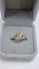 14CT GOLD DIAMOND ROSE RING SIZE M1/2