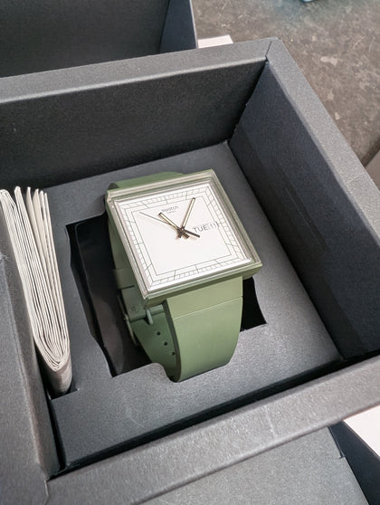 Swatch What If Square Green Watch SO34G700