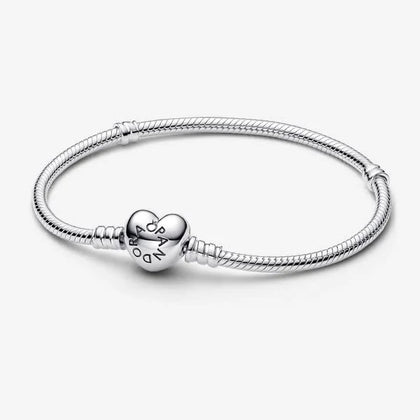 Pandora Moments Silver Heart Clasp Bracelet 16cm