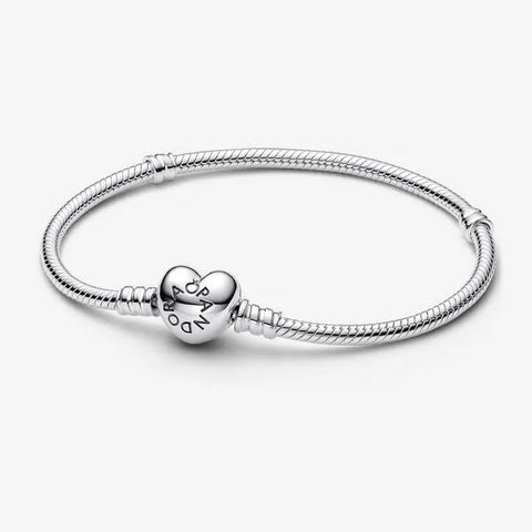 Pandora Moments Silver Heart Clasp Bracelet 16cm